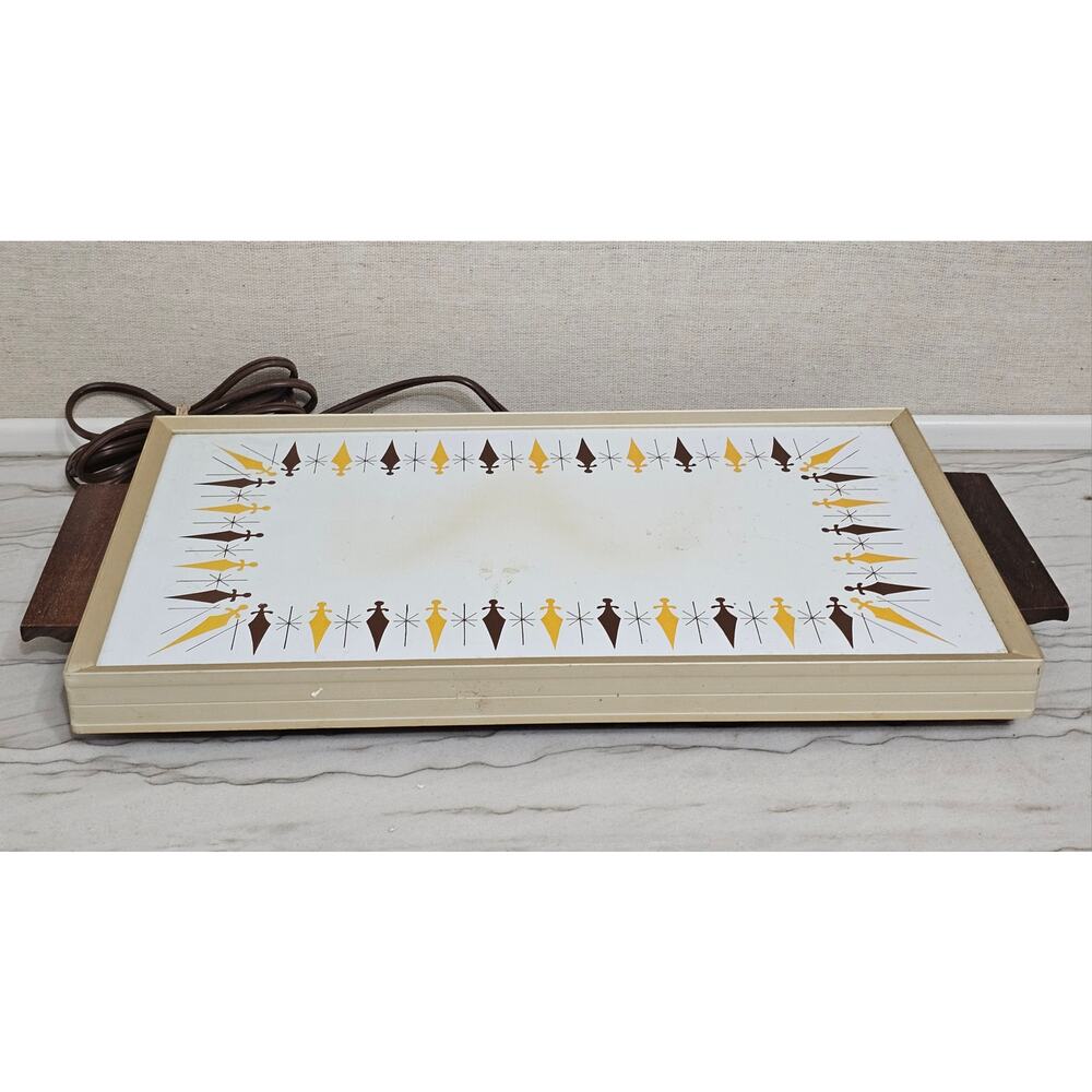 Vintage MCM Mid Century Cornwall Electric Food Warmer Plate Tray Retro WORKS